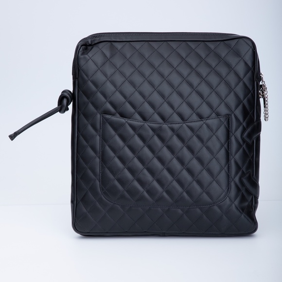 CHANEL LARGE LAMBSKIN PINK LIGNE CAMBON MESSENGER BAG (2003) - Picture 2 of 8